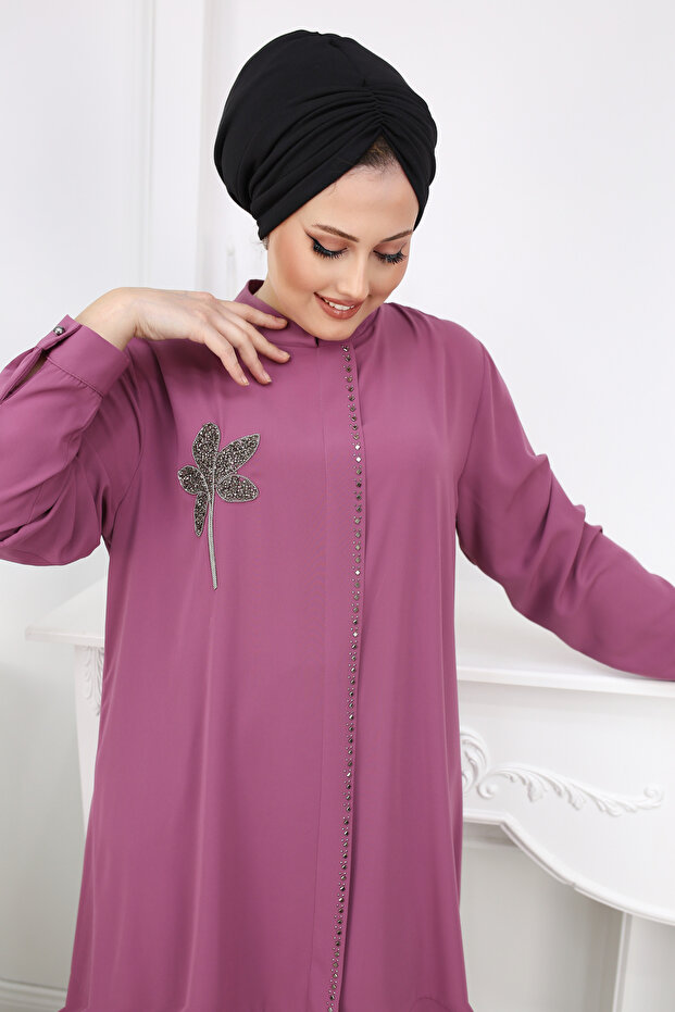 سترة طويلة مقاس كبير - بسحاب خلفي - 2