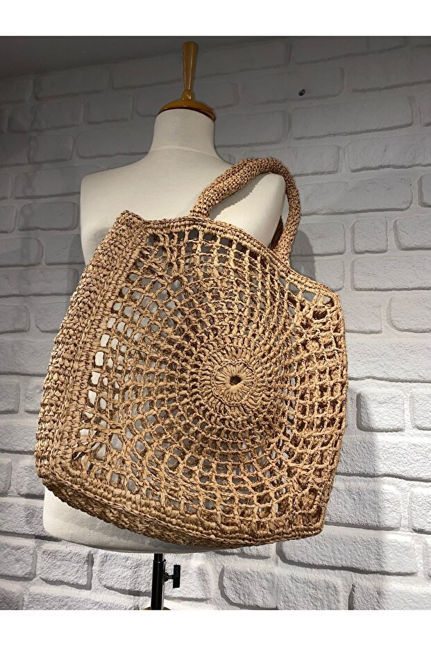 Hasır Örgü Çanta - 1