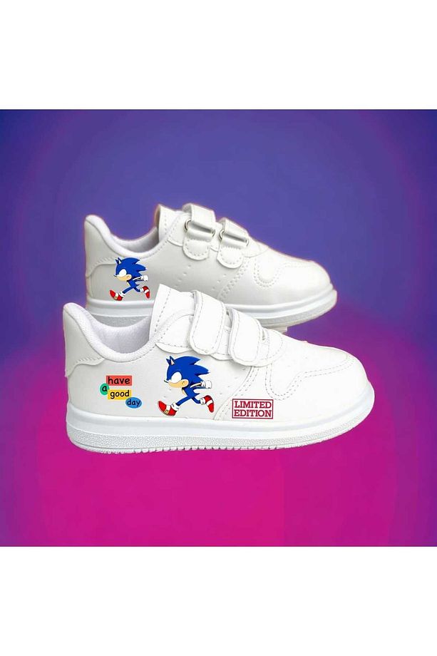 Mavi Hizlı Koşan Çocuk Baskılı Erkek Çocuk Spor Ayakkabı Sneaker - 3