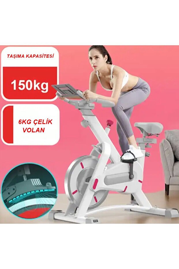 POBO Yeni Nesil Beyaz Spin Bike Dikey Kondisyon Bisikleti Ev Koşu Bisikleti Egzersiz Dikey Yatay