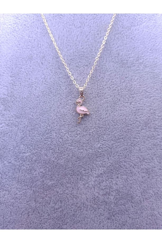 Pembe Flamingo Model Kolye - 2
