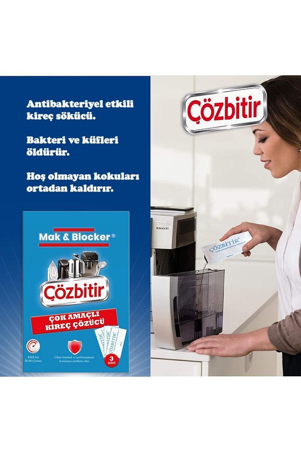 Çözbitir Çok Amaçlı Kireç Çözücü 3'lü Paket Kettle Kahve Makinesi Ütü - 3