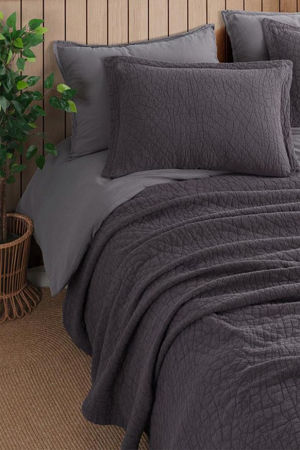 Zen Stone Çift Kişilik %100 Pamuk Yatak Örtüsü Seti - 2