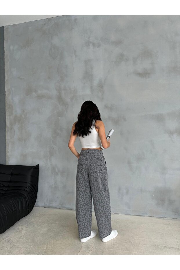 ZEO Basic Skater Штани - Леопардовий принт Джинсові - 4