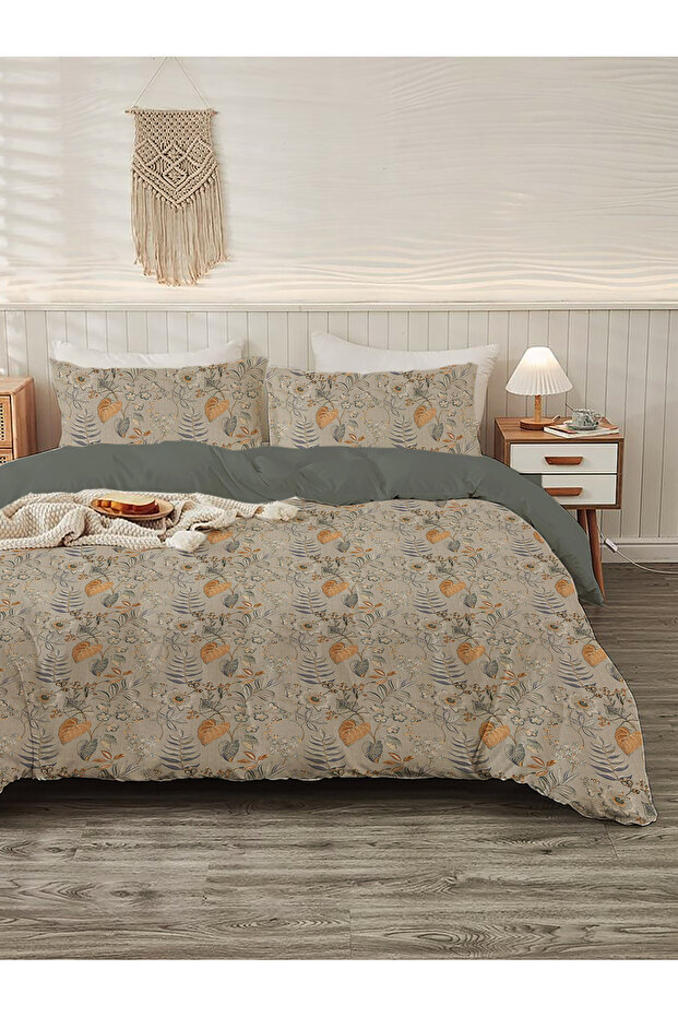 طقم غطاء لحاف مطبوع مزدوج - 200x220 سم (بدون ملاءة)