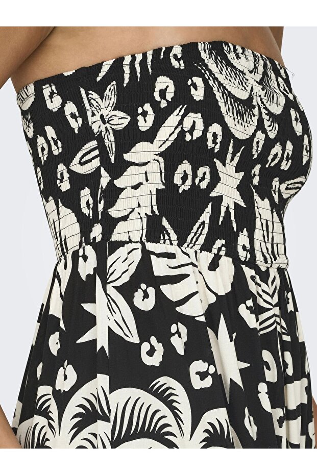 Gesmoktes Kleid Onlhera Langes Kleid - 6