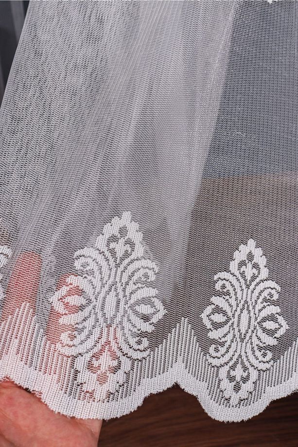 Serpme Damaks Desen Örme Tül Perde, 300x250cm, 1/2 Seyrek Pile, Elısıon01501 - 6