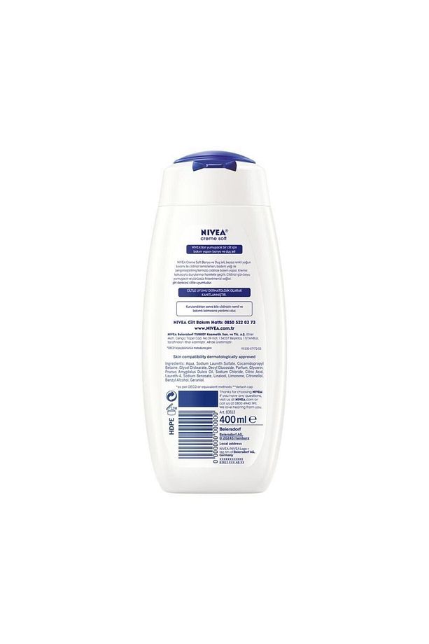 Creme Soft Kremsi Dokunuş Banyo Ve Duş Jeli 2x400ml Banyo Lifi - 4