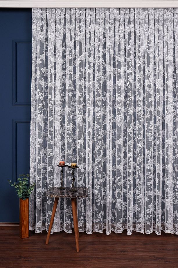 Bulut Desen Örme Tül Perde, 300x260cm, 1/2,5 Normal Pile, Elısıon03841 - 2
