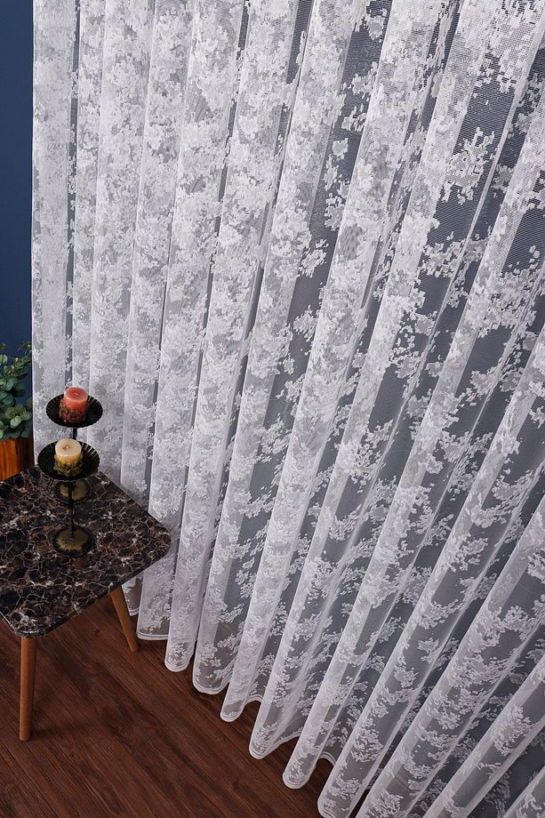Bulut Desen Örme Tül Perde, 300x260cm, 1/2,5 Normal Pile, Elısıon03841 - 5