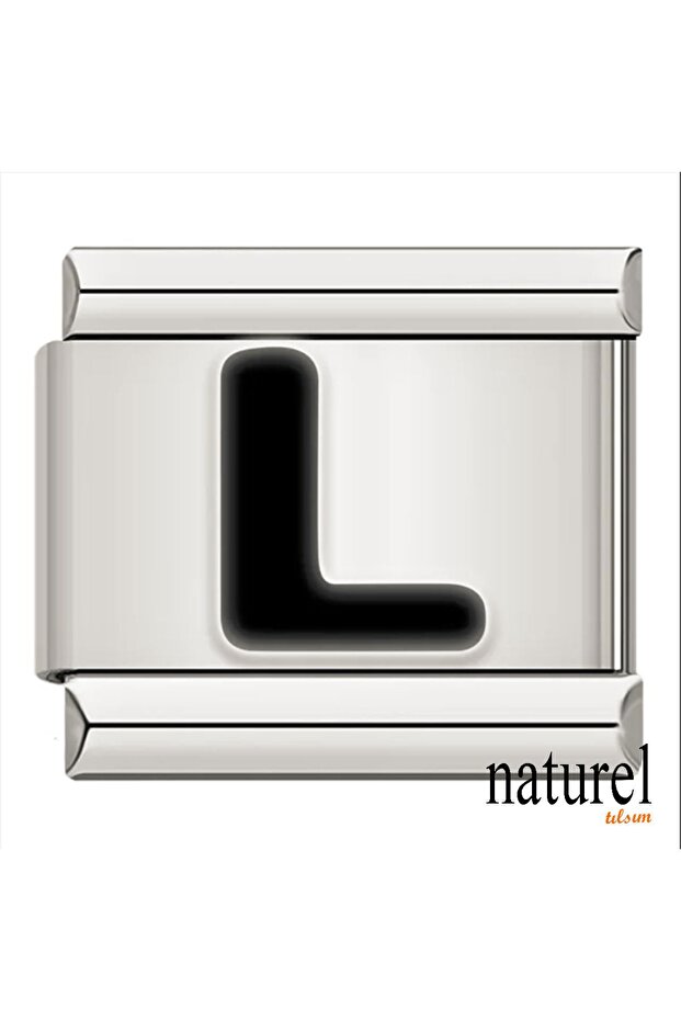 Italian Stainless Steel 9mm Letter L Charm