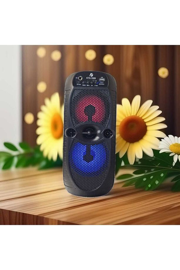 KTX-1526 4 İnç X2 Taşınabilir Extra Bas Bluetooth Hoparlör - 1