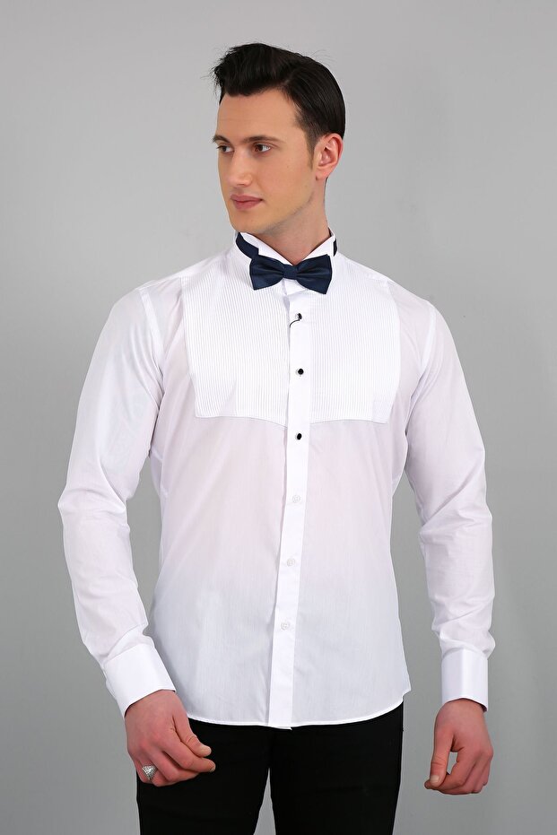 DAR KESİM SMOKİN GÖMLEK - 3