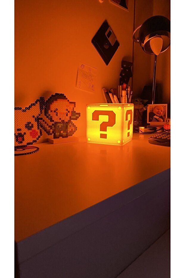 Süper Mario Dekoratif Kutu Lamba Gaming Dekor Gamer Hediye - 1