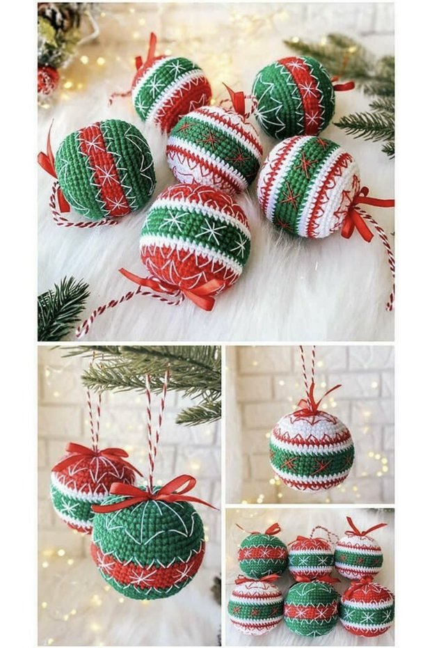Christmas New Year Pine Tree Ornament Christmas Tree Ball Colorful Cici Ball 2024 Happy New Year Christmas (PCS)