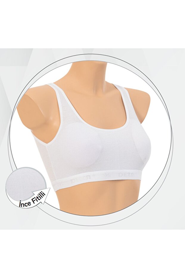 Black-White-Grey 3-Color Thick Strap Crop Bustier