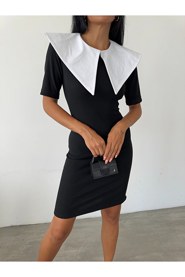 Mini dětské šaty s límečkem - 4