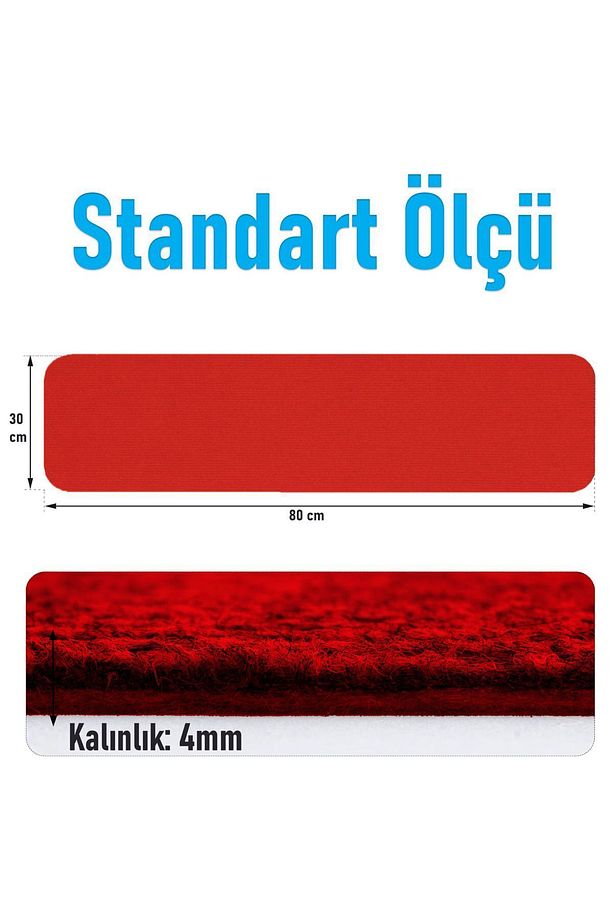 Halifleks Yapışkan Tabanlı Merdiven Basamak Paspası Rip Halı Kaymaz Tabanlı / Adet Olarak Satılır - 4