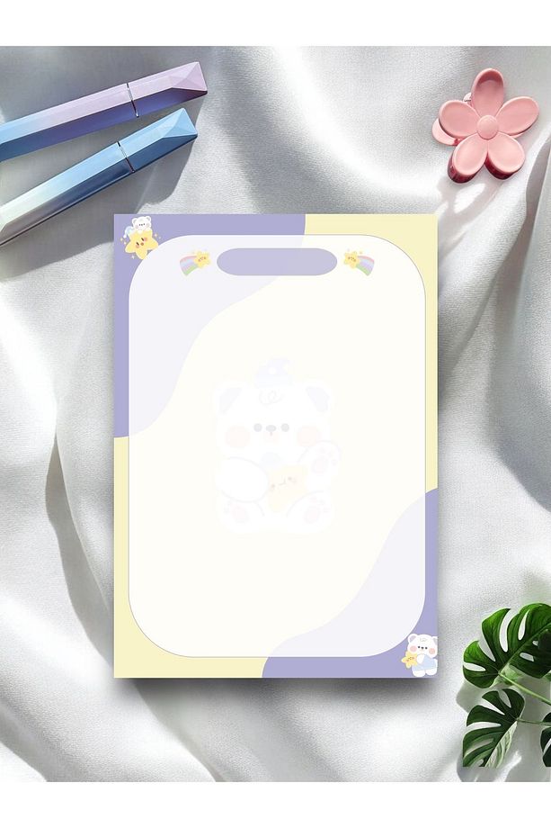 A5 Ayıcık Desenli Notepad - Not Defteri - Bloknot - 1