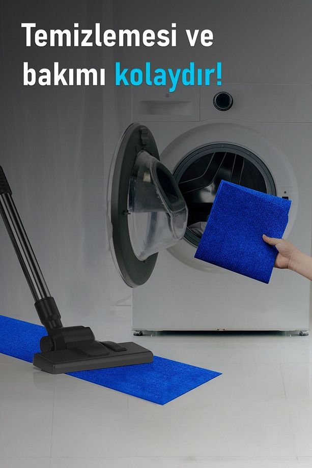 Halifleks Yapışkan Tabanlı Merdiven Basamak Paspası Rip Halı Kaymaz Tabanlı - Lacıvert - 6