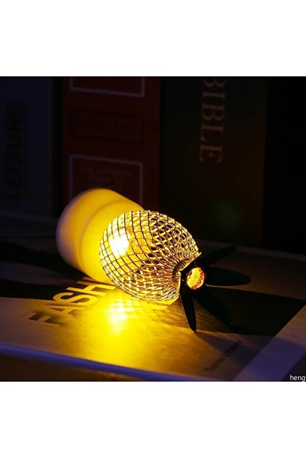 Ananas Ledli Mum Tealight Işıklı Dumansız Sarı Pilli Led Mum 3 Adet (PİL DAHİL) - 2