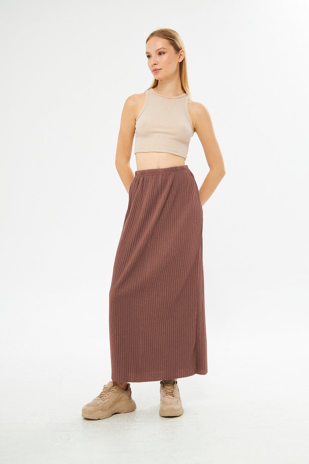 Brown Home Wear Skirt, Daily Wear Skirt, Prayer Skirt, Seasonal Skirt, Summer Skirt