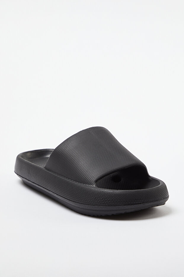 Siyah Flatform Kadın Havuz Terlik TAKSS24TE00013 - 3