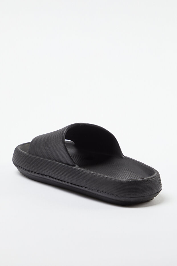 Siyah Flatform Kadın Havuz Terlik TAKSS24TE00013 - 5