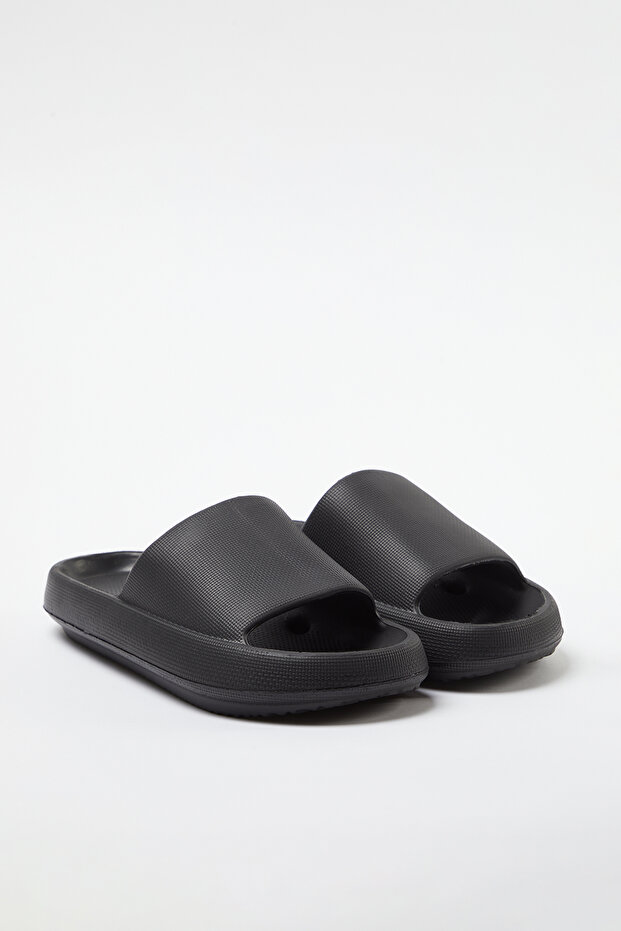 Siyah Flatform Kadın Havuz Terlik TAKSS24TE00013 - 2
