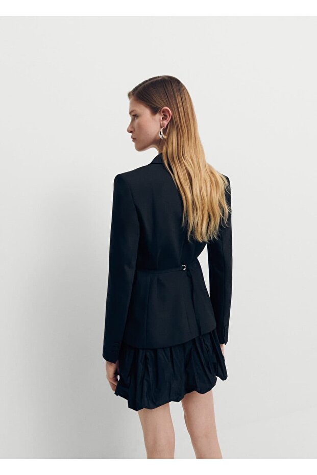 Alt Kısmı Kabarık Mini Etek - 4