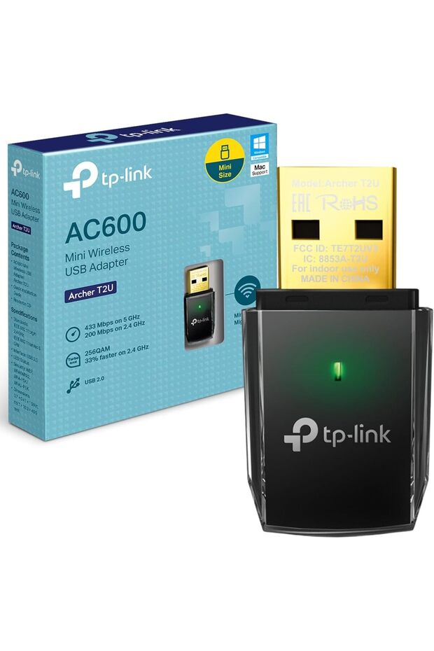 محول USB لاسلكي ثنائي النطاق Tx Archer T2U، سرعة 600 ميجابت في الثانية، طراز جديد Tex نمط 721051