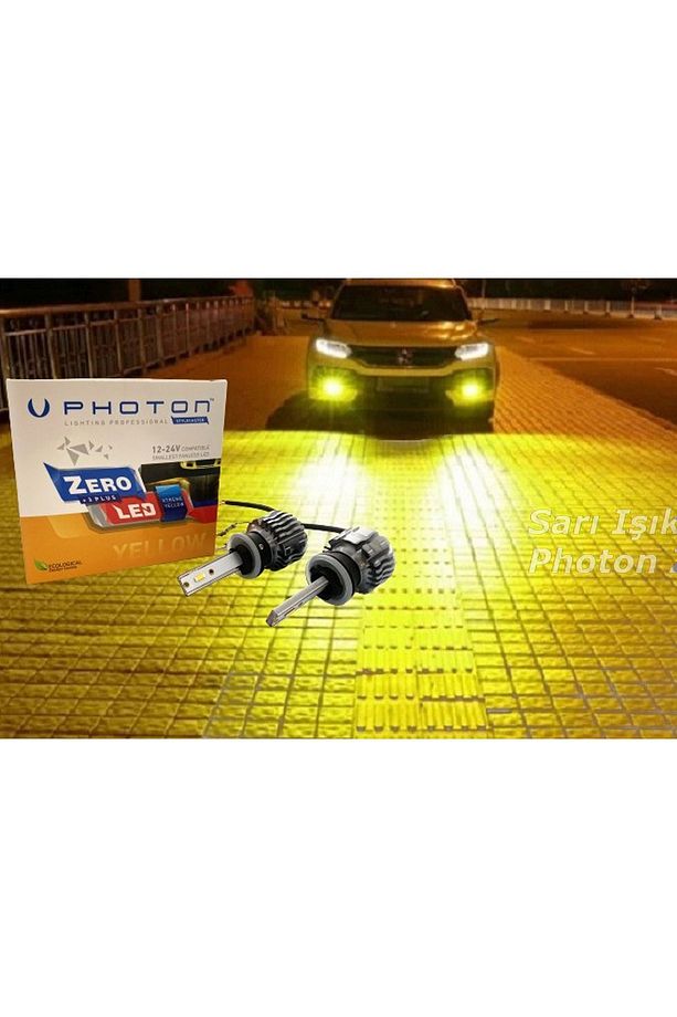 Fransız Sarı Renk Xenon Uzun Kısa H4 Farlar İçin Limon Sarısı Zenon Photon Zero - 3