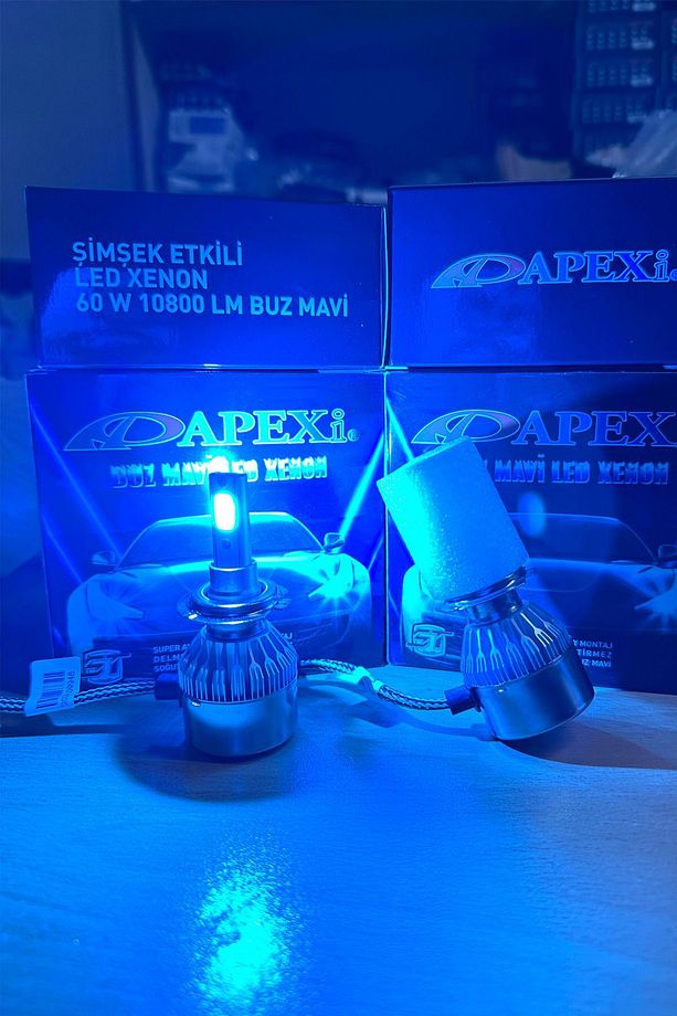 Apexi Tofaş Buz Mavisi Led Zenon Far Ve Sis Takım H3 Ve H4 - 1