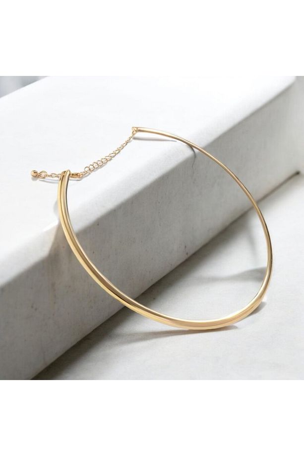 Kelepçe Model Tasma Gold Kolye - 2
