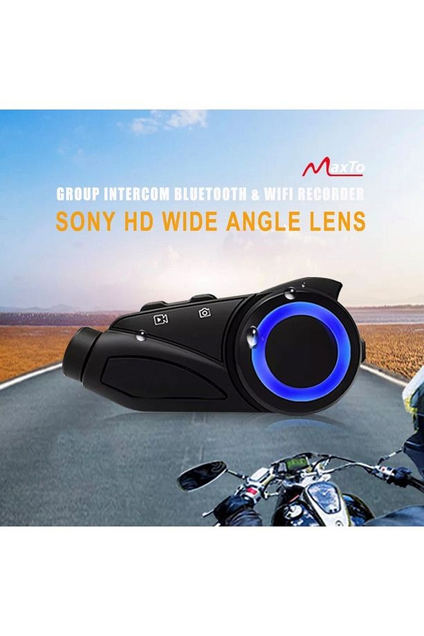 Kameralı Video Intercom 1080p Görüntü Bluetooth Kulaklık 1000 Metre Kask Kulaklığı M3 - 5