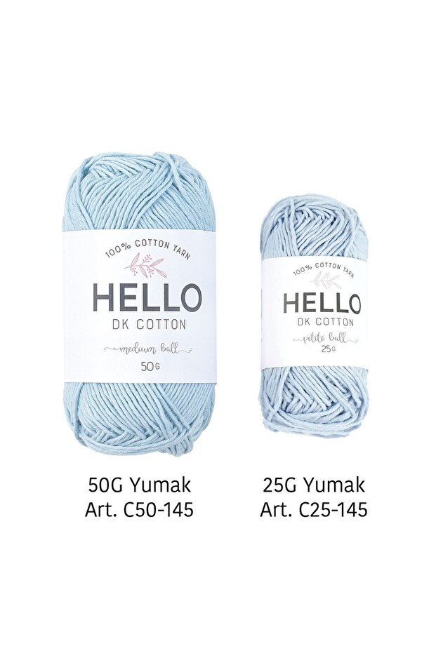 Hello Dk Cotton 100% Cotton Yarn - 50 Gr