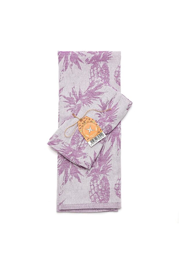 2-Piece Purple Pineapple Jacquard Drying Cloth Set