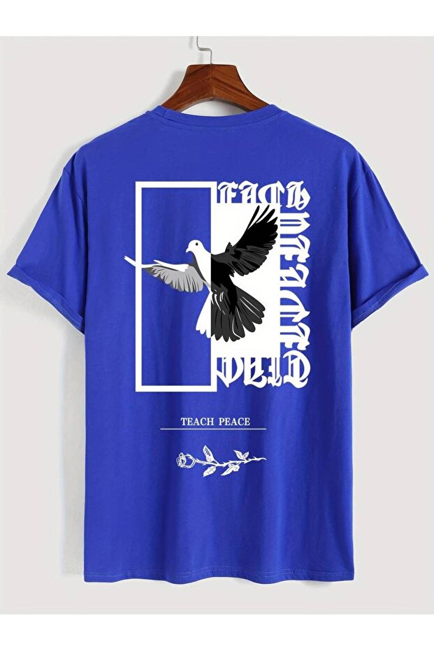 Unisex Teach Peace Printed Short Sleeve 100% Cotton t-shirt