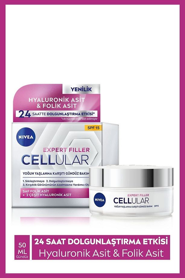 Cellular Expert Filler Yoğun Yaşlanma Karşıtı Gündüz Bakım Yüz Kremi Spf15 50 Ml,hyaluronik Asit - 1