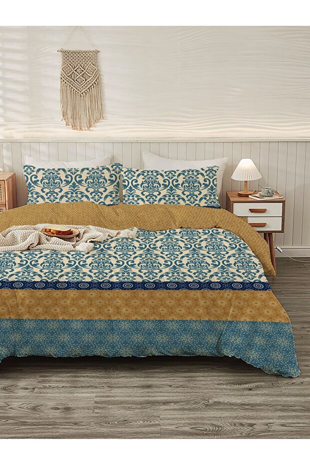 طقم غطاء لحاف مطبوع مزدوج - 200x220 سم (بدون ملاءة)