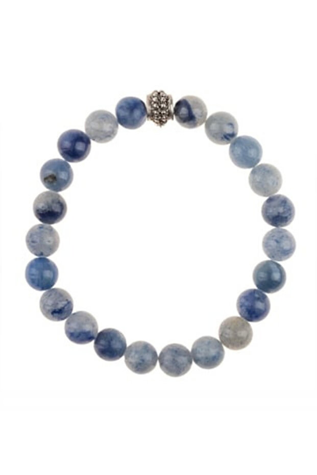 Mavi Aventurin Doğal Taş Bileklik (8mm Küre Kesim) - 1