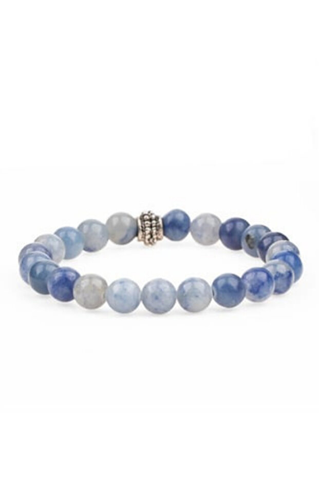 Mavi Aventurin Doğal Taş Bileklik (8mm Küre Kesim) - 2