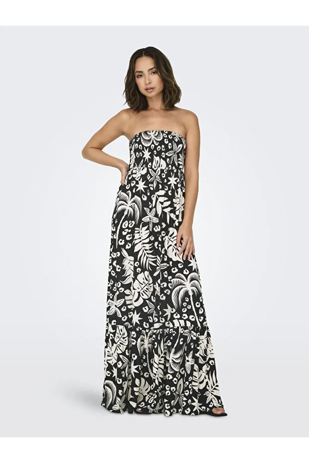 Gesmoktes Kleid Onlhera Langes Kleid - 1