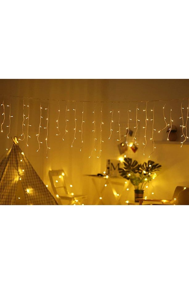8 Fonksiyonlu Saçak Led Sarkıt Led Eklenebilir Led Süsleme Led Peri Led Işık Yılbaşı Işık (4 METRE) - 6