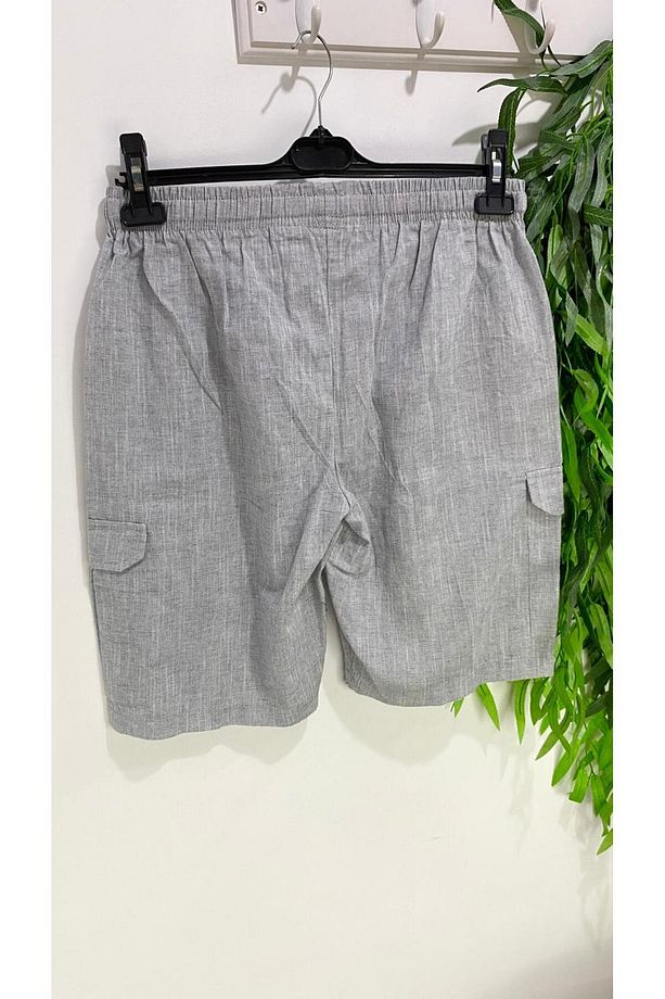KLY 127 Poplin Yandan Cepli Tek Şort - 4