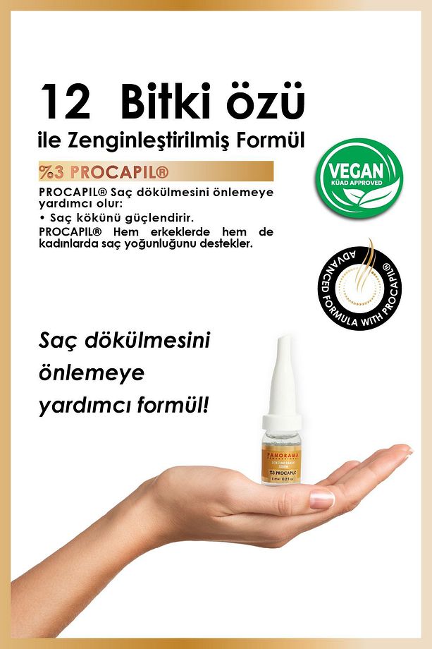 Procapil Dökülme Karşıtı Serum Bitkisel Tedavi (6 ML*10 ADET) %3 Procapil / Vegan - 6