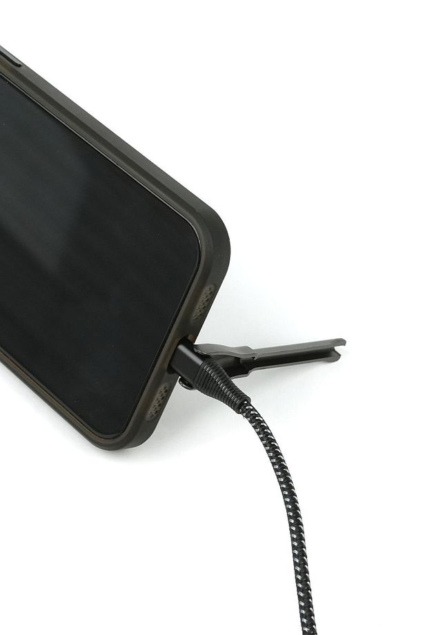 Type-c Lightning Standlı Koruyuculu Örgülü Hızlı Şarj Data Kablosu 1.2m Ba-02 - 2