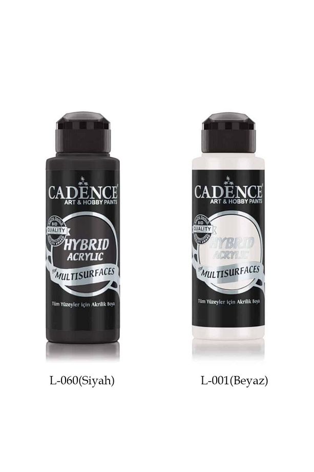 Multisurface Hibrit Boya 120 ml Set1 ( Siyah ve Beyaz) - 1