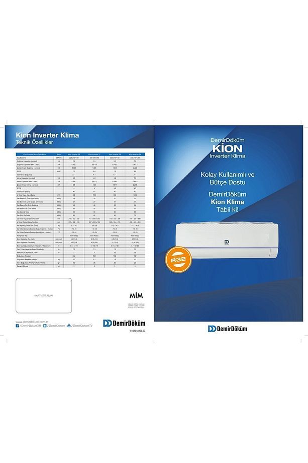 Demirdöküm Kion 12 A++ 12000 Btu Inverter Duvar Tipi Klima - 2