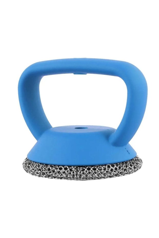 Blue Colored Metal Teflon Pan - Steel Rust Remover Scraper Kitchen Apparatus 1 Piece